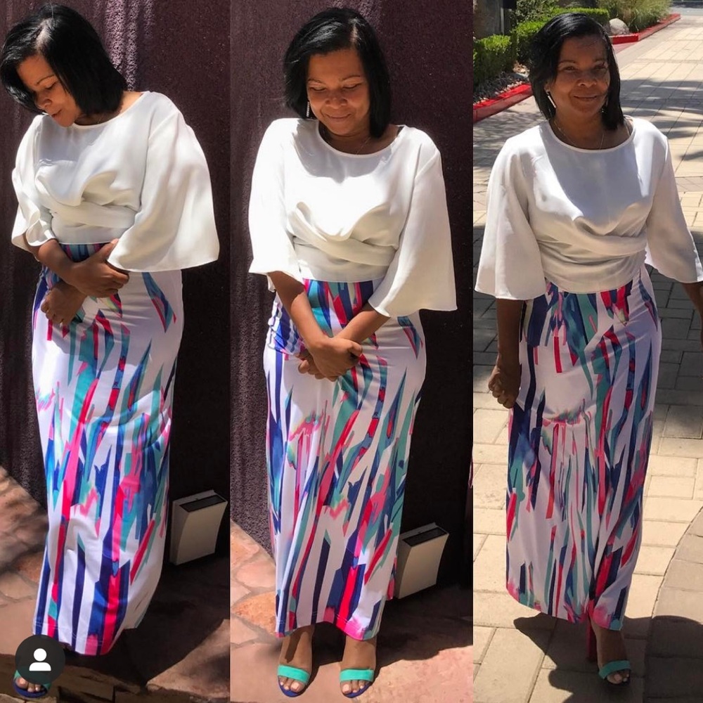 Maxi skirt with print design